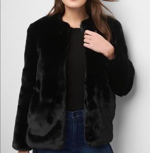 Big winter faux fur coat